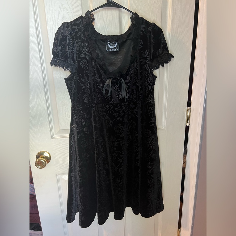 Killstar Velvet and Lace Babydoll dress